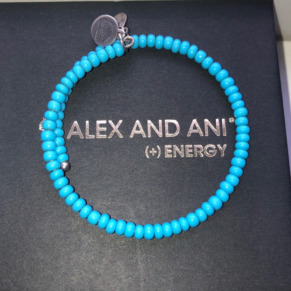 Alex and Ani Blue Beaded Bracelet